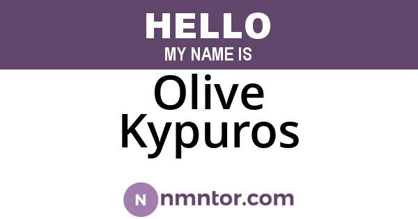 Olive Kypuros