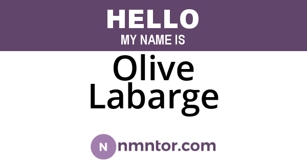 Olive Labarge