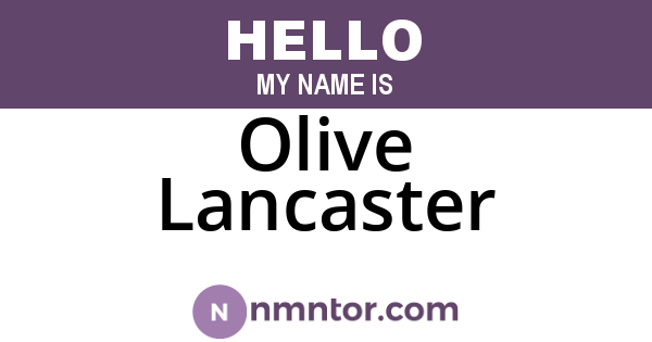 Olive Lancaster
