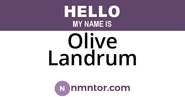 Olive Landrum