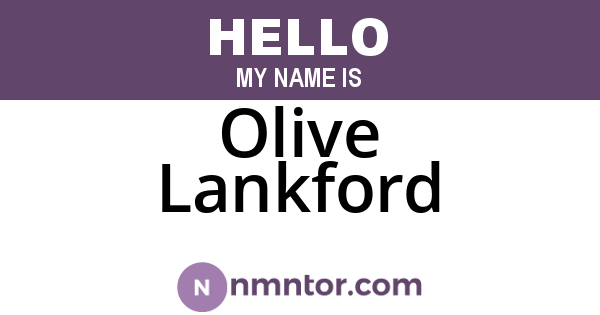 Olive Lankford