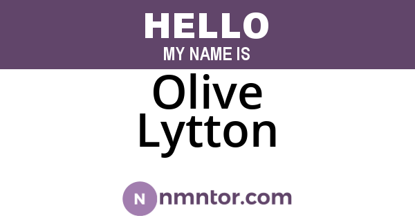 Olive Lytton