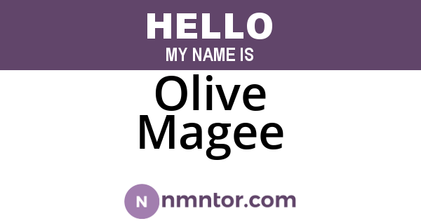 Olive Magee