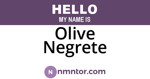 Olive Negrete