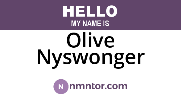 Olive Nyswonger