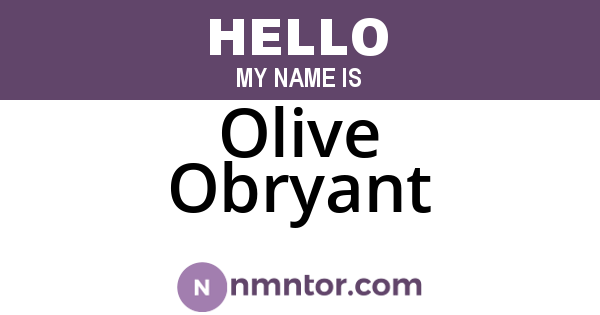 Olive Obryant