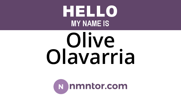 Olive Olavarria