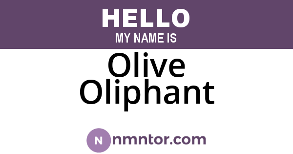 Olive Oliphant