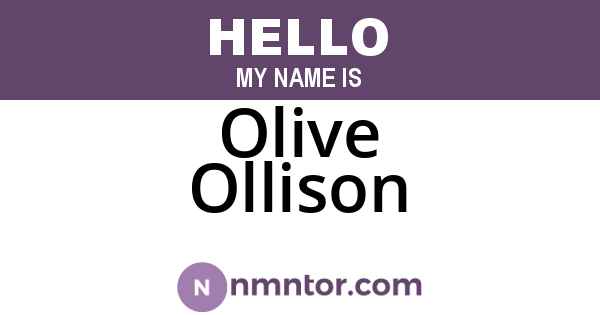 Olive Ollison