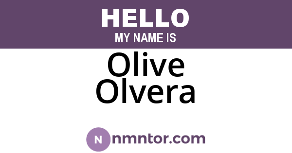 Olive Olvera