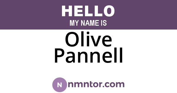 Olive Pannell