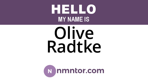 Olive Radtke