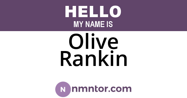 Olive Rankin