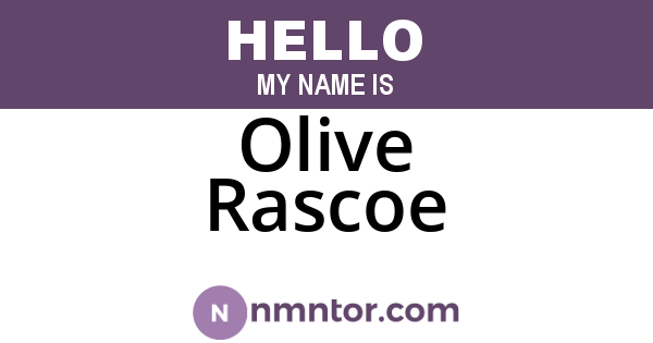Olive Rascoe