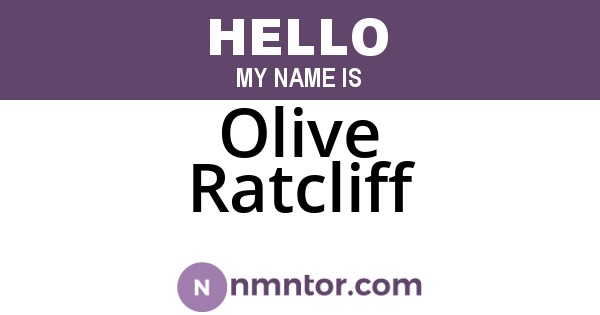 Olive Ratcliff