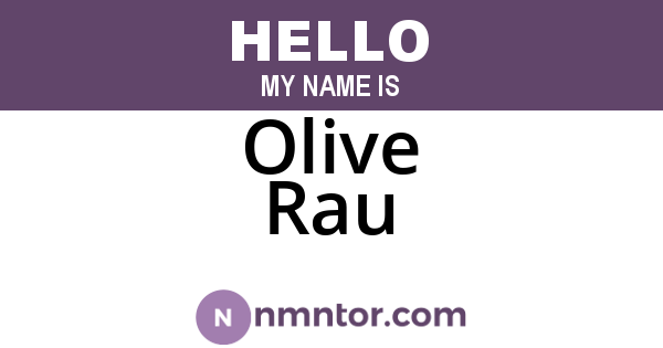 Olive Rau