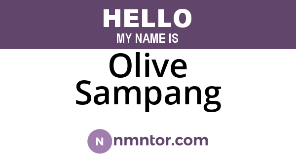 Olive Sampang