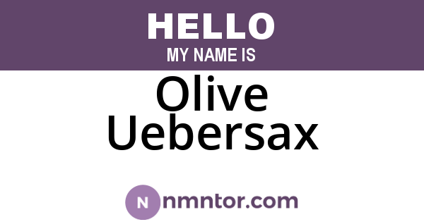 Olive Uebersax