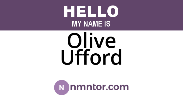 Olive Ufford