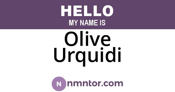 Olive Urquidi