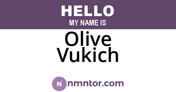 Olive Vukich