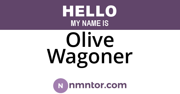 Olive Wagoner