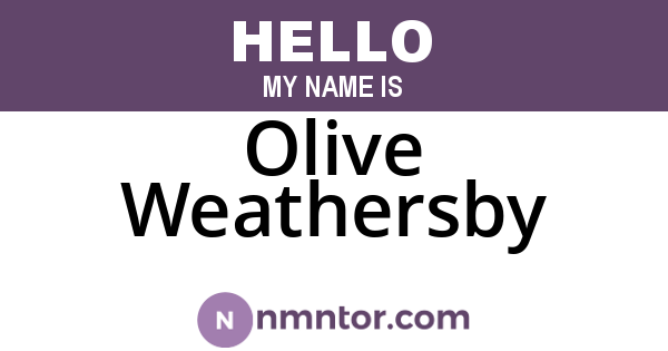 Olive Weathersby