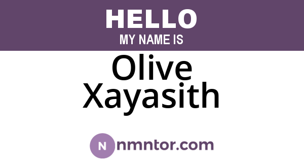 Olive Xayasith