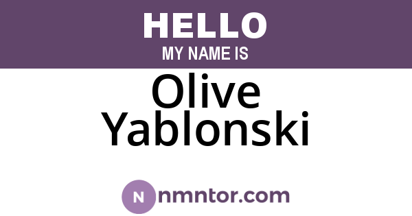 Olive Yablonski