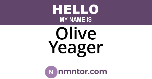 Olive Yeager