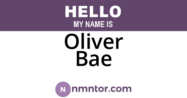Oliver Bae