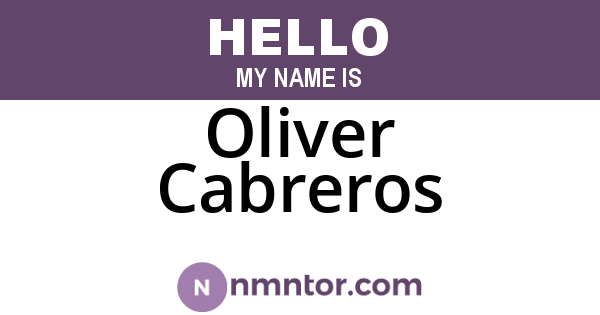 Oliver Cabreros