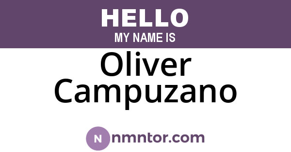 Oliver Campuzano