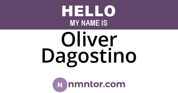 Oliver Dagostino