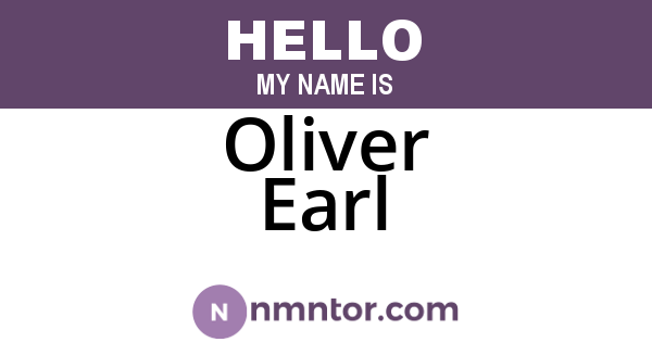 Oliver Earl