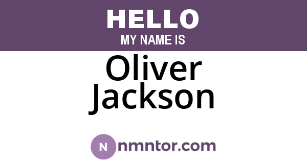 Oliver Jackson