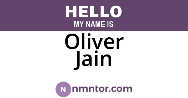 Oliver Jain