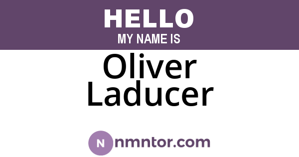 Oliver Laducer