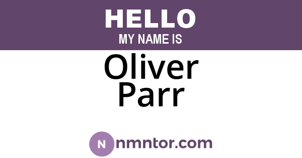 Oliver Parr