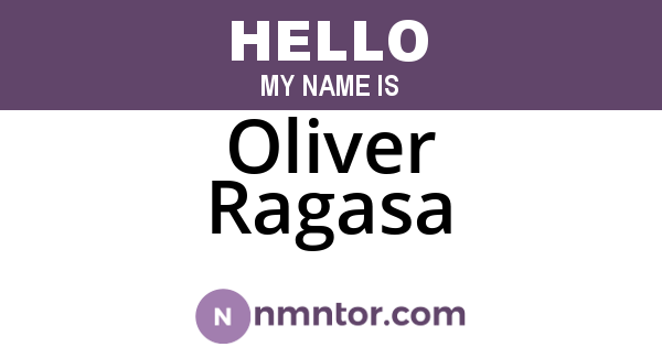 Oliver Ragasa