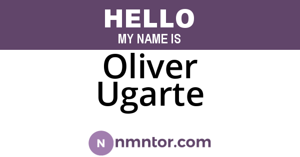Oliver Ugarte