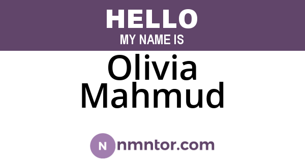 Olivia Mahmud