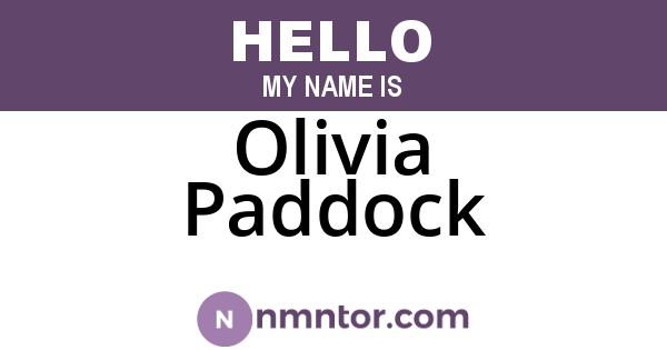 Olivia Paddock