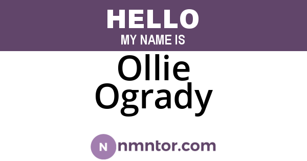 Ollie Ogrady