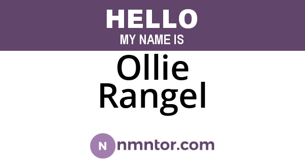 Ollie Rangel