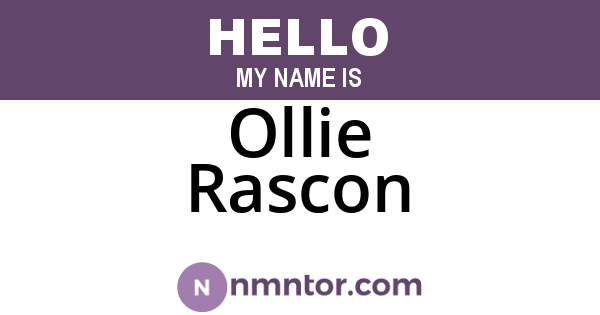 Ollie Rascon