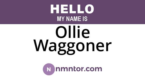 Ollie Waggoner