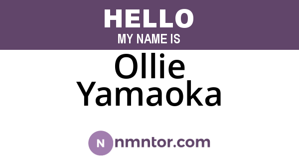 Ollie Yamaoka