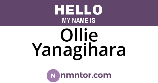 Ollie Yanagihara