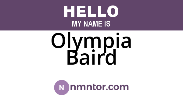 Olympia Baird